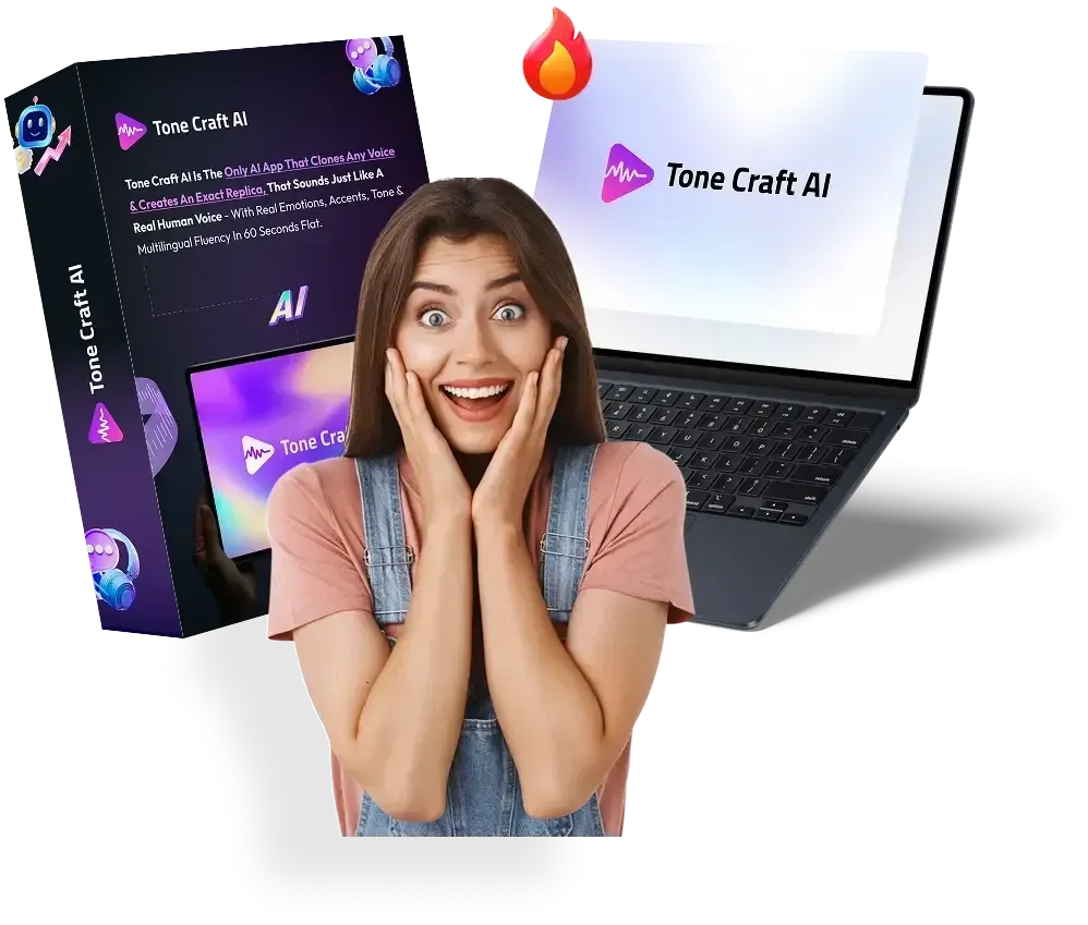 "Tone Craft AI Voice Over & Voice Cloning Software โ Create Studio-Quality Voiceovers from Text or Audio, 1500+ Voices, 20+ Languages, Lifetime Access, No Mic Needed โ Perfect for Ads, YouTube, Courses & Client Work"