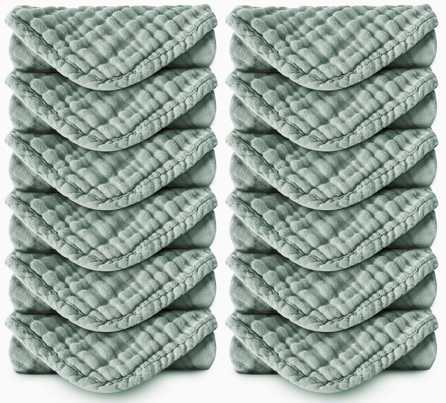 Oversized muslin burp cloths