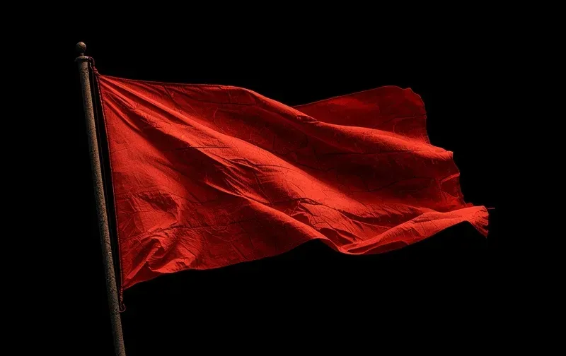 A red flag illustration