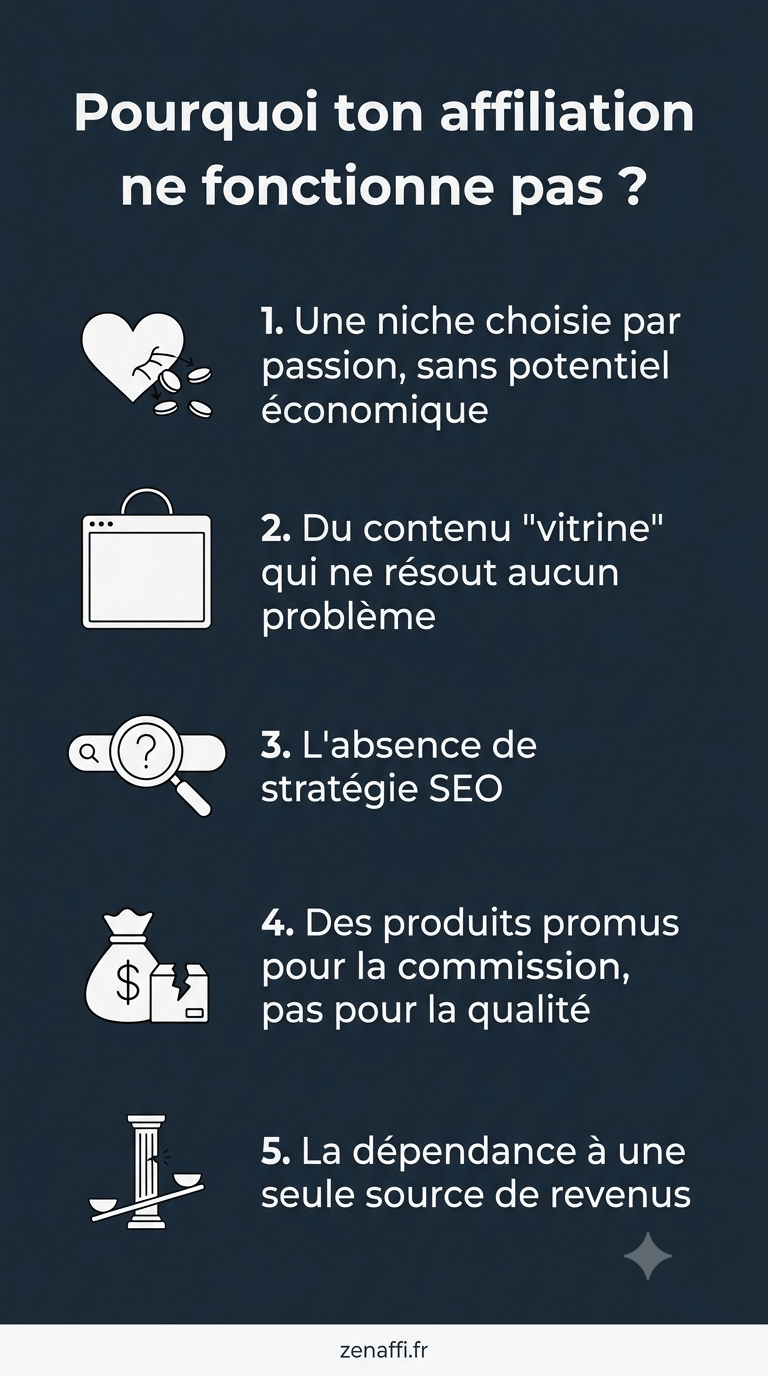 Pourquoi mon business d'affiliation ne fonctionne pas ?