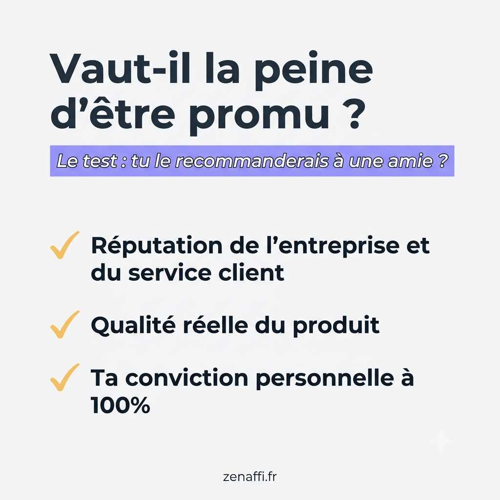 Comment savoir si un produit d'affiliation vaut la peine d'être promu ?