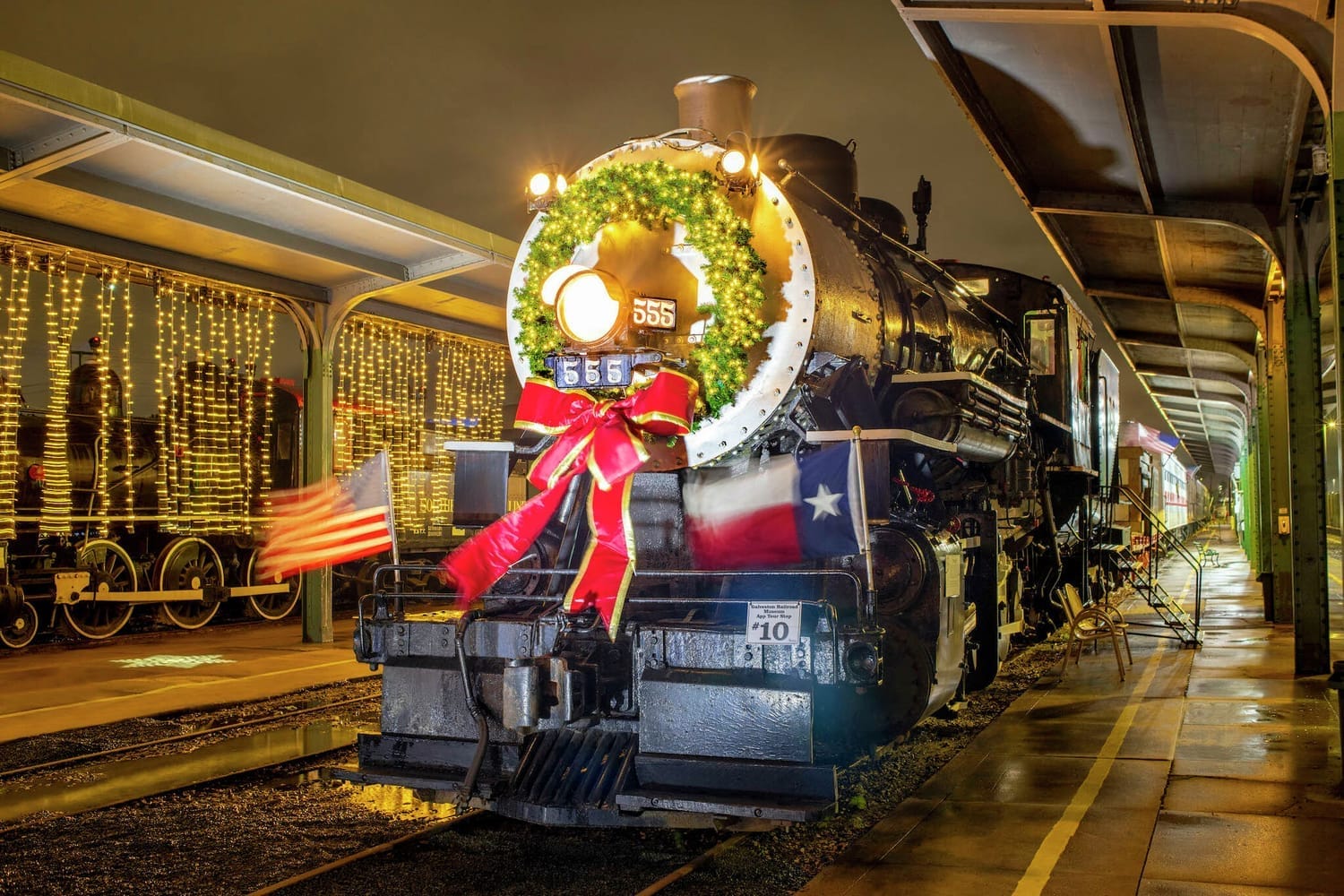 Polar Express Christmas train at the Galveston Railroad Museum