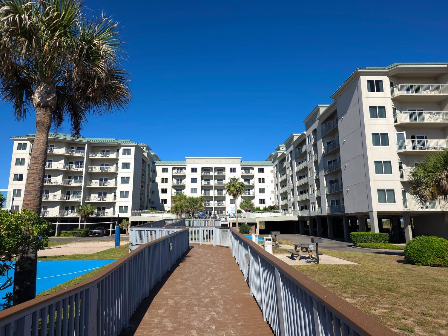 Walkway from Beach to Galveston Beach Resort
