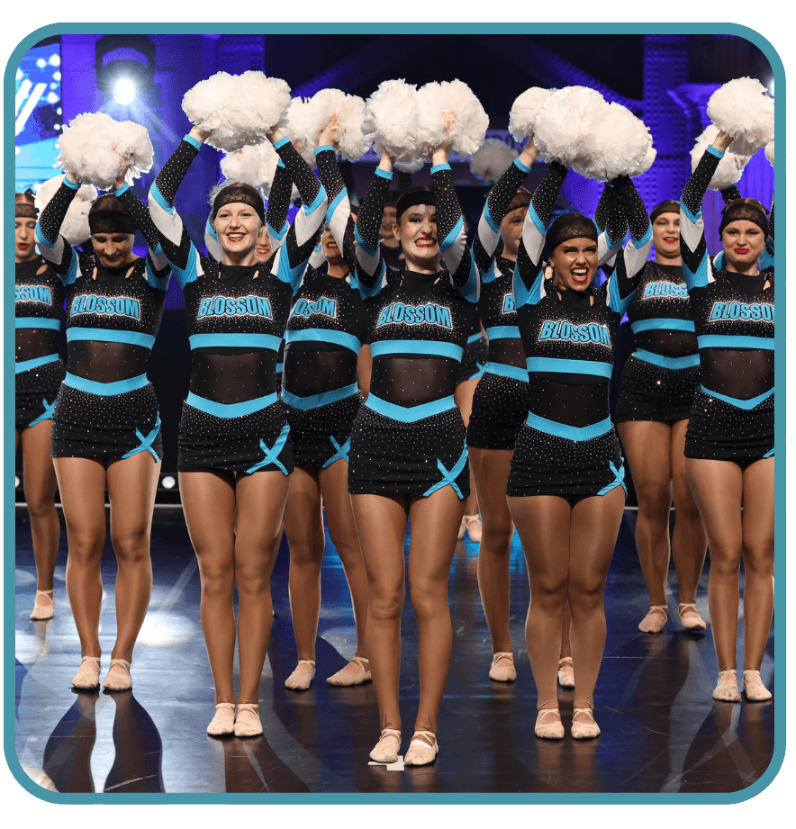Photo de l'équipe des blossoms heat cheerleading