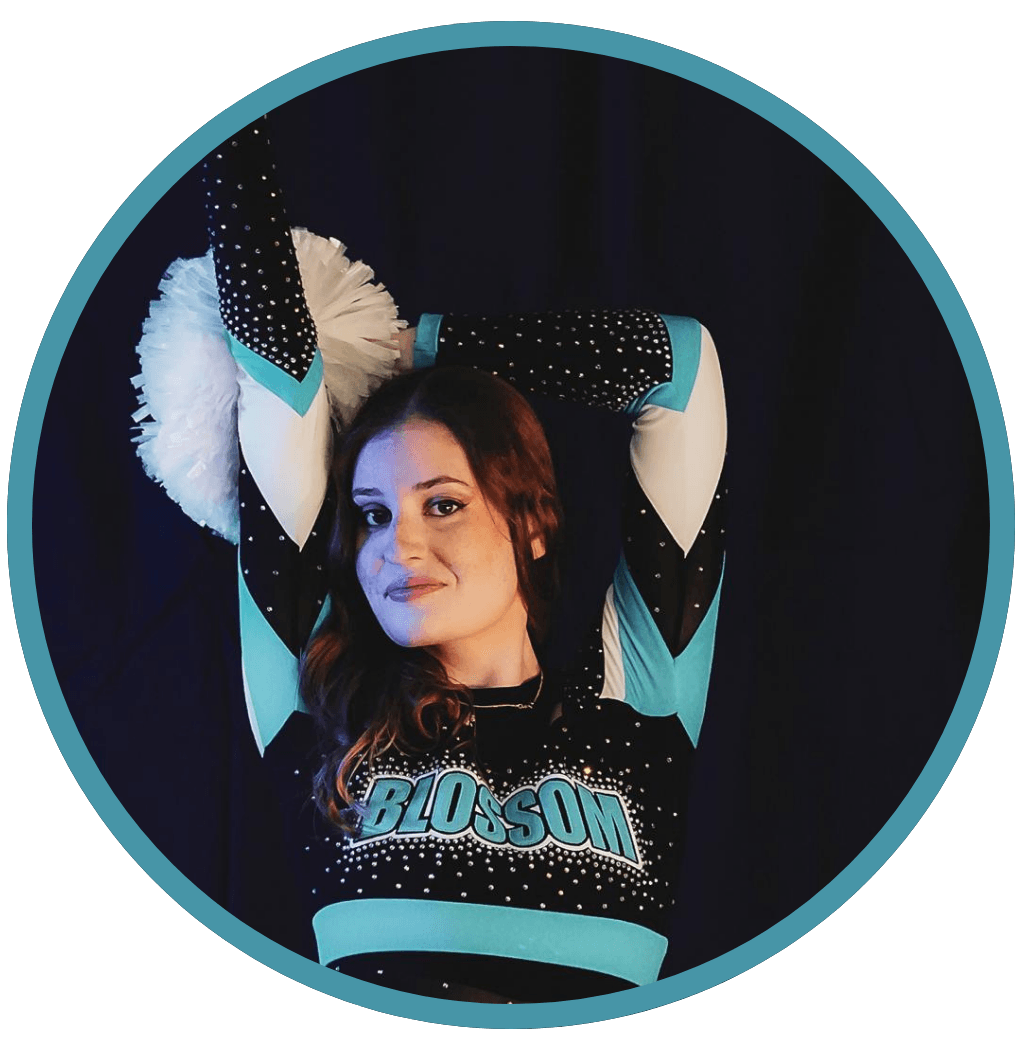 Photo Carole, coach Junior des blossom heat cheerleaders