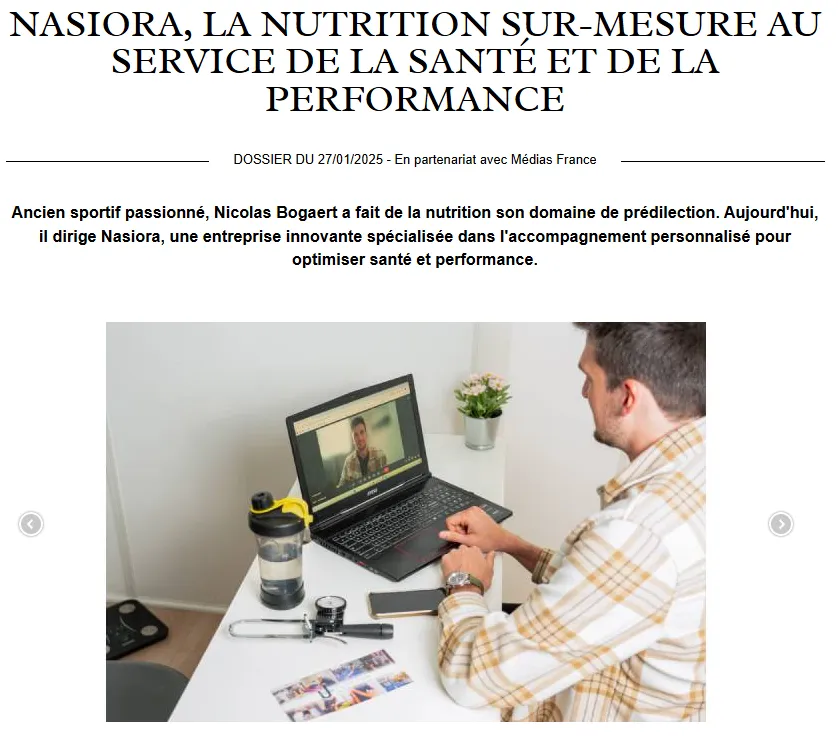 Article Marie Claire sur Nutriose