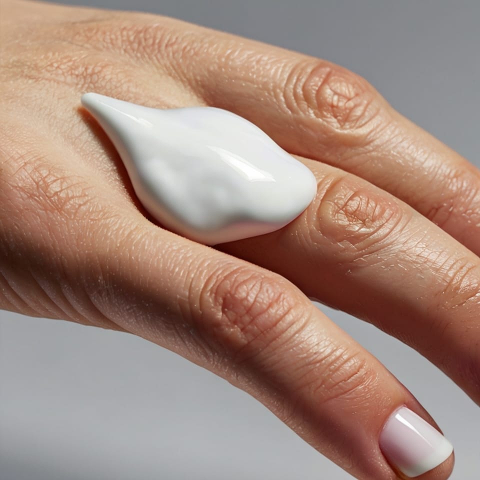 Fusion2Life Lotion Anwendung Klecks auf der Hand