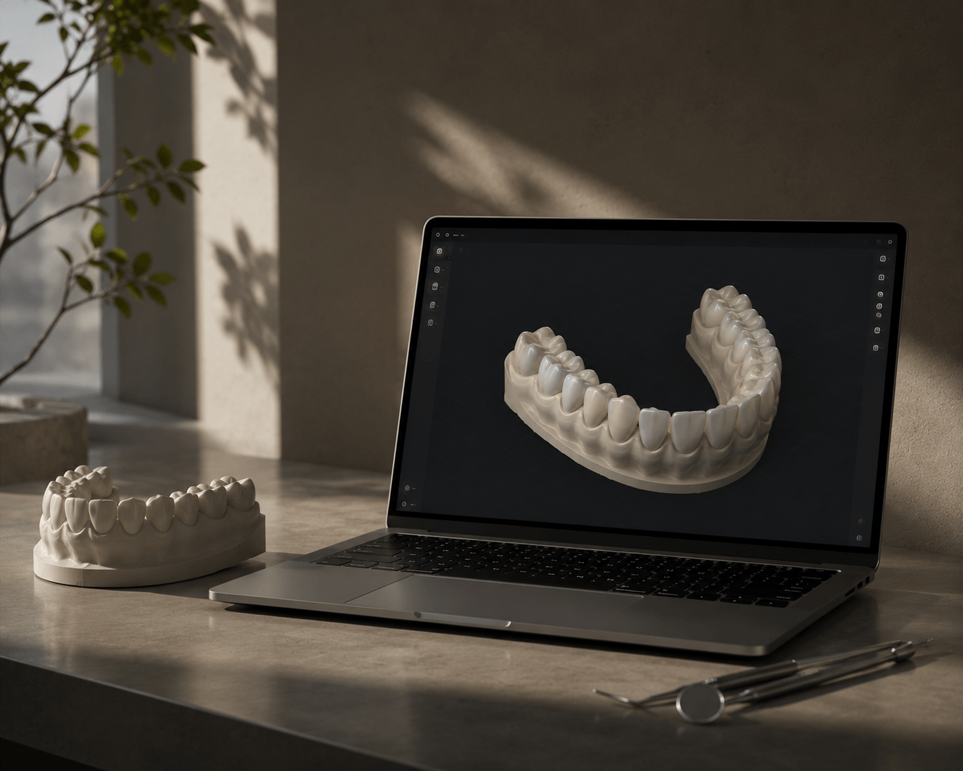معاينة رقمية لتصميم الابتسامة داخل المعمل