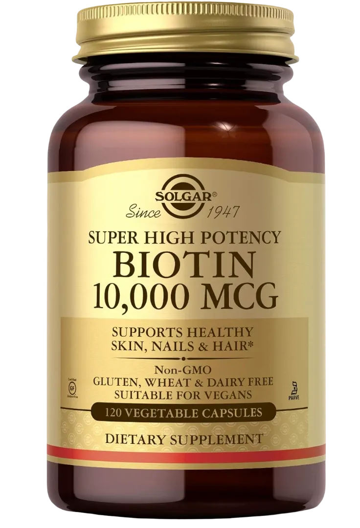 solgar biotin supplement bottle