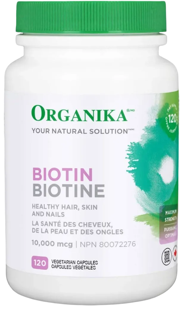 organika biotin supplement bottle