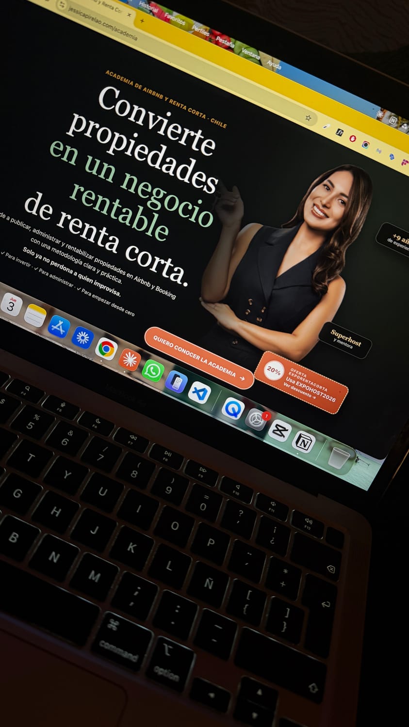 Landing page creada por Jessica Pirela con Claude