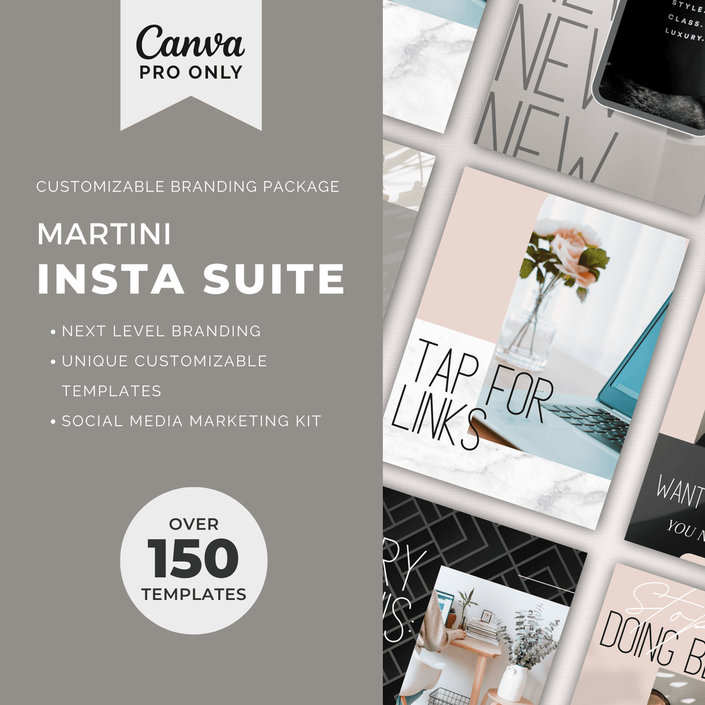 Customizable Business Brand Kit Bundle: Martini Suite