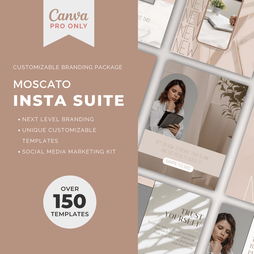 Customizable Business Brand Kit Bundle: Moscato Suite