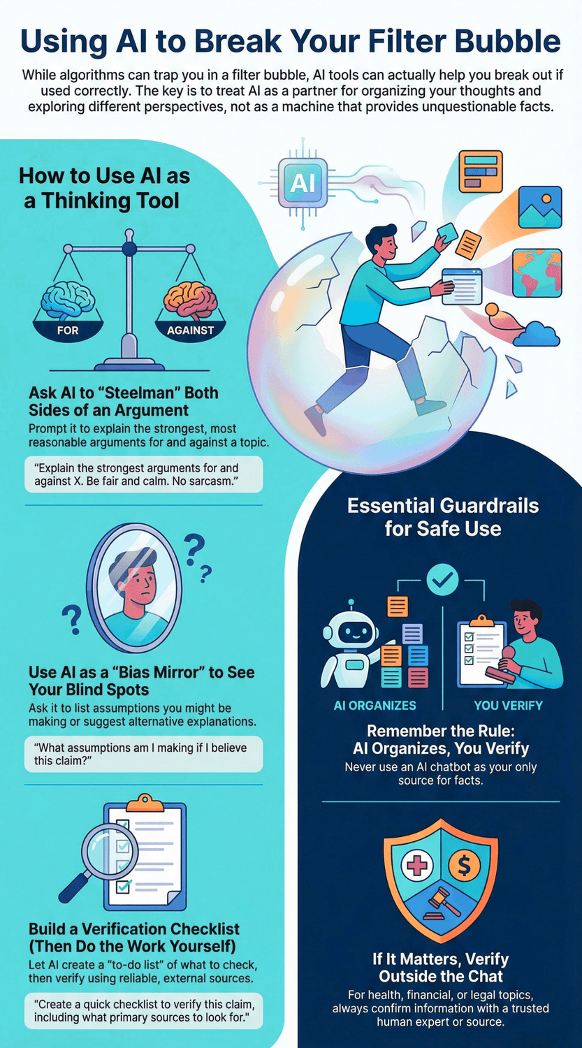 Infographic titled Small Habits, Big Protection with tips to use a password manager, enable two-factor authentication, and set bank alerts.