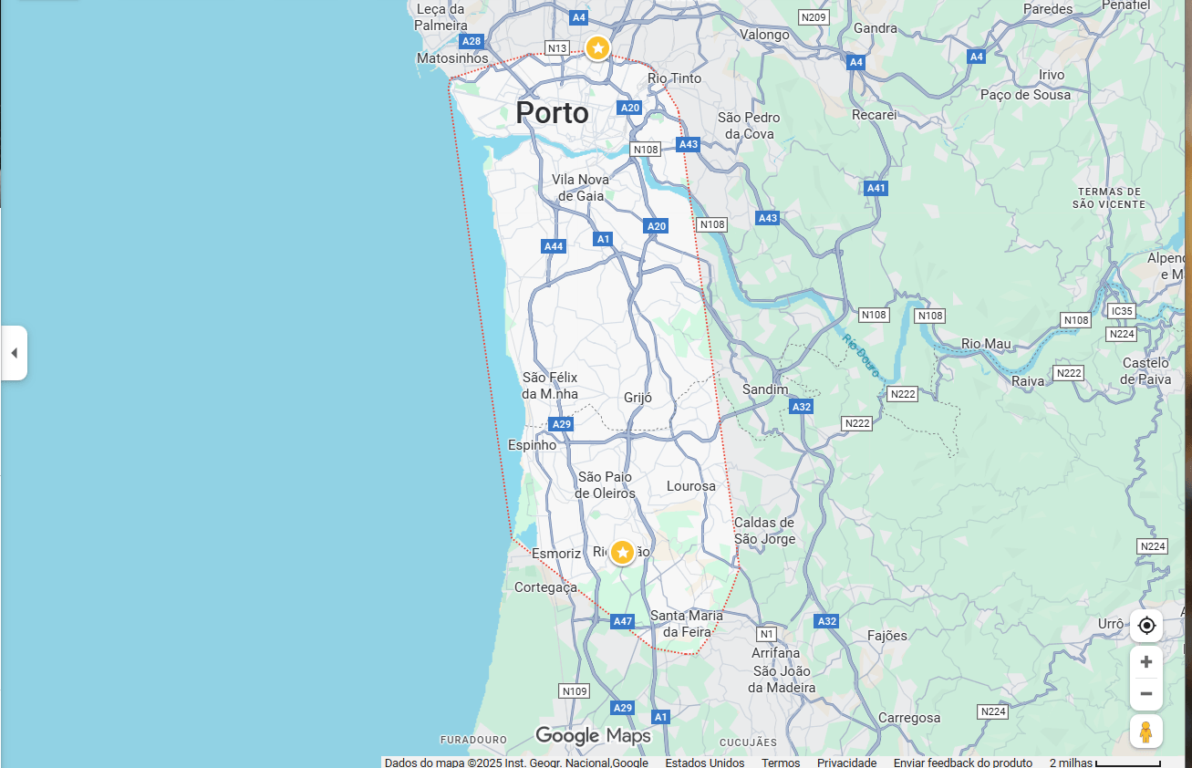 Perímetro de actuação AK9 — Grande Porto