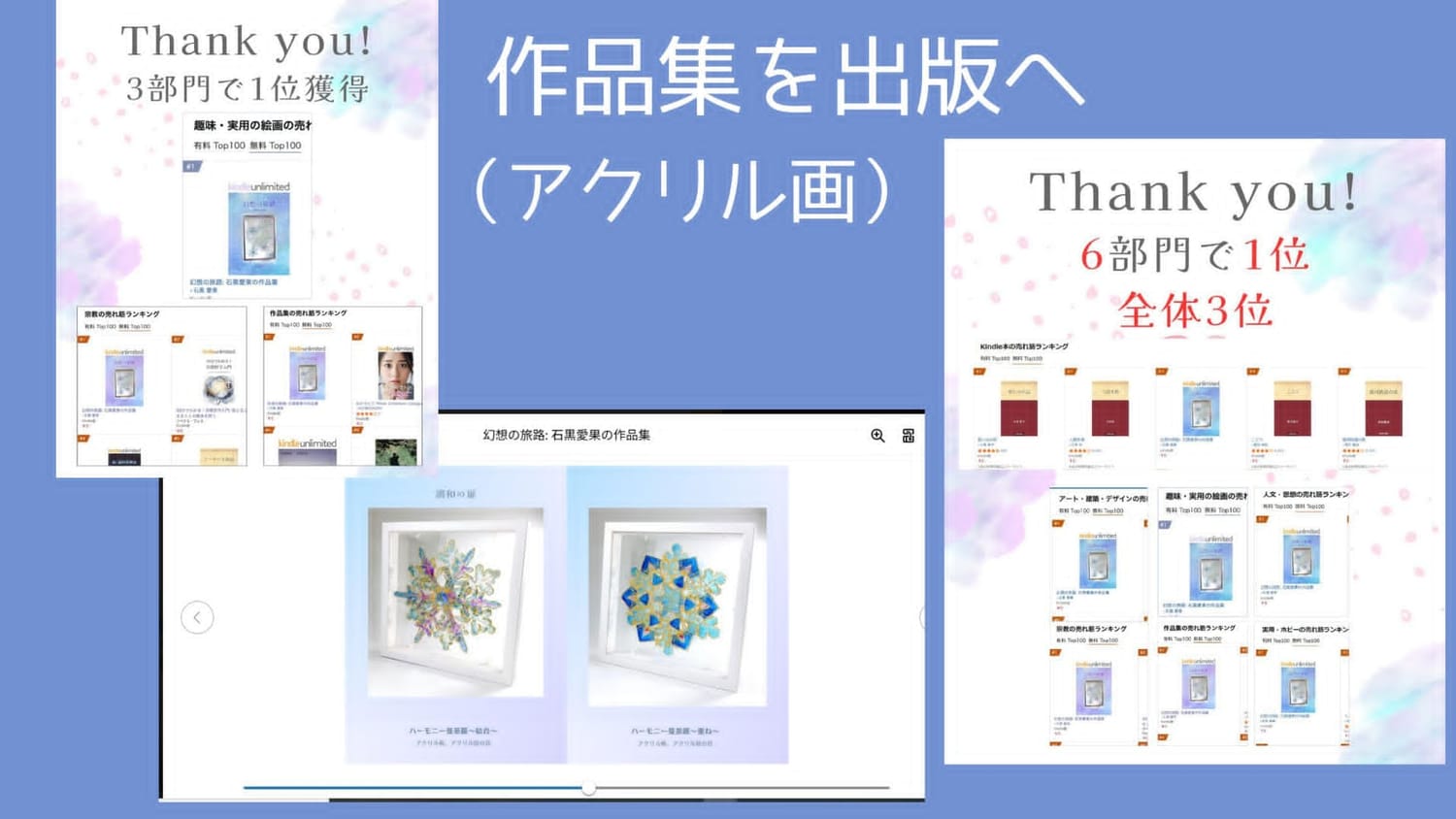 作品集を出版へ アクリル画作品集の実績イメージ