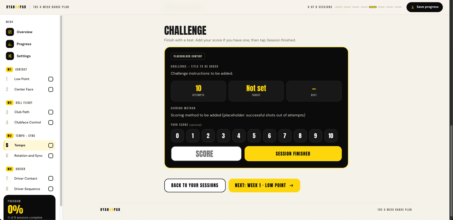Session challenge