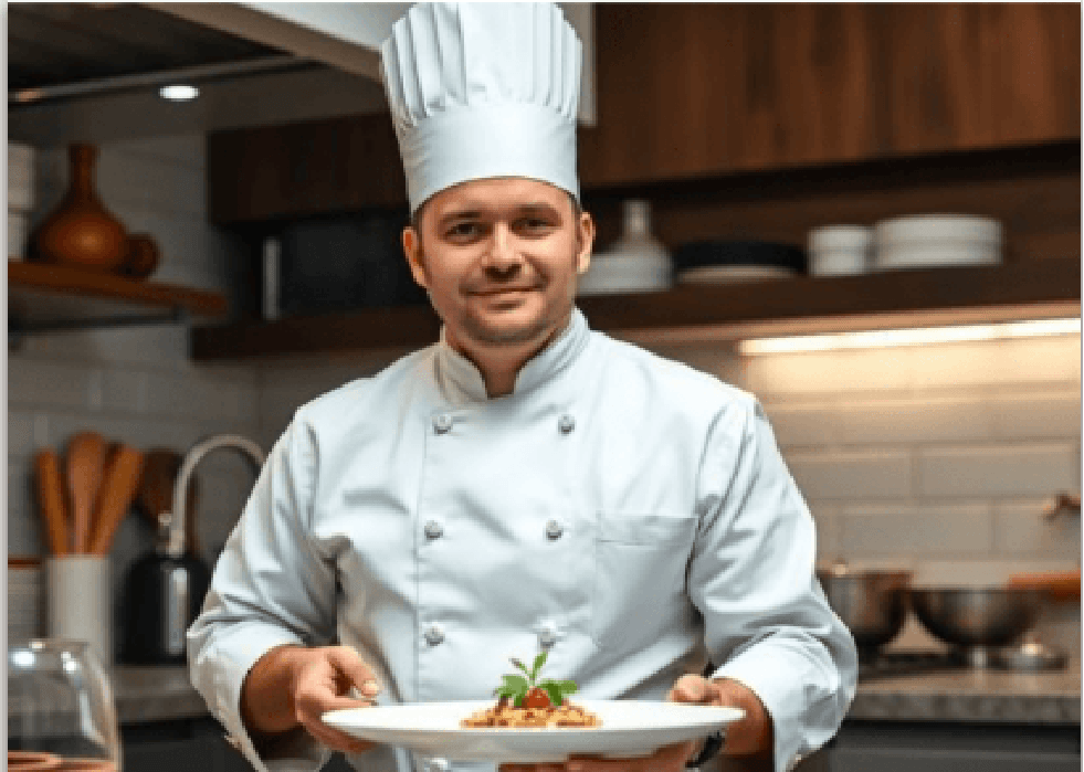 Chef profesional satisfecho