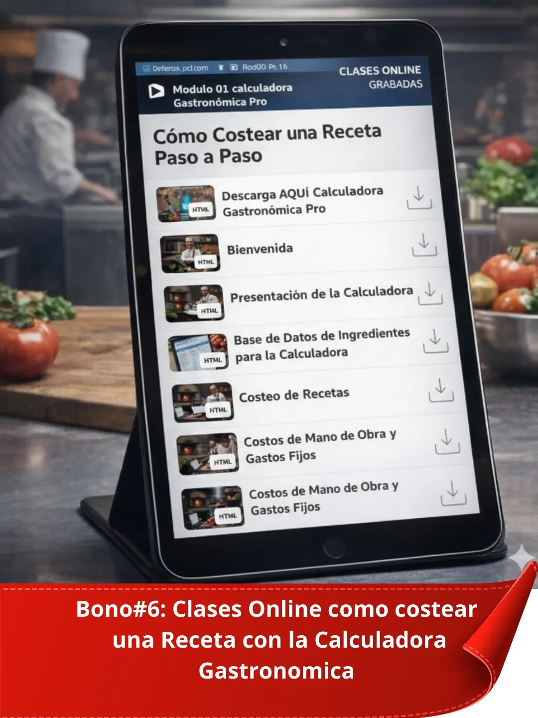 Módulo de calculadora gastronómica pro