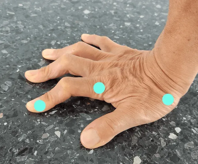 hand placement contact points