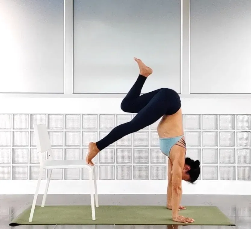 How to practice handstand on chair L-Hold