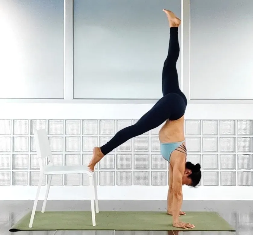 How to practice handstand on chair L-Hold