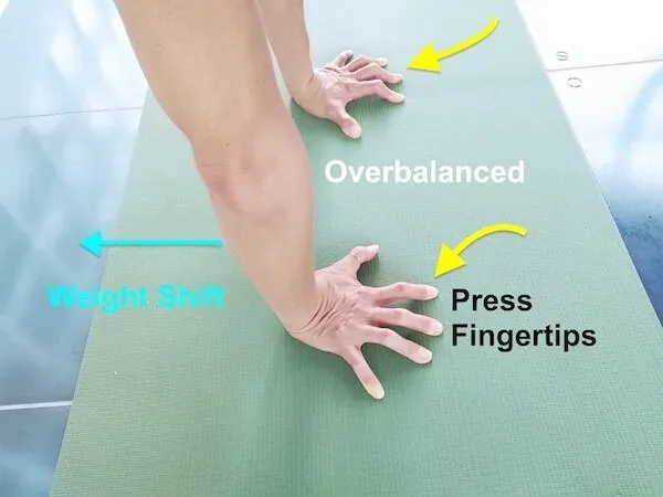 How to adjust overbalanced handstand