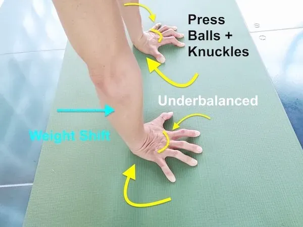 How to adjust underrbalanced handstand