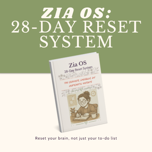Zia OS: 28-day Reset System
