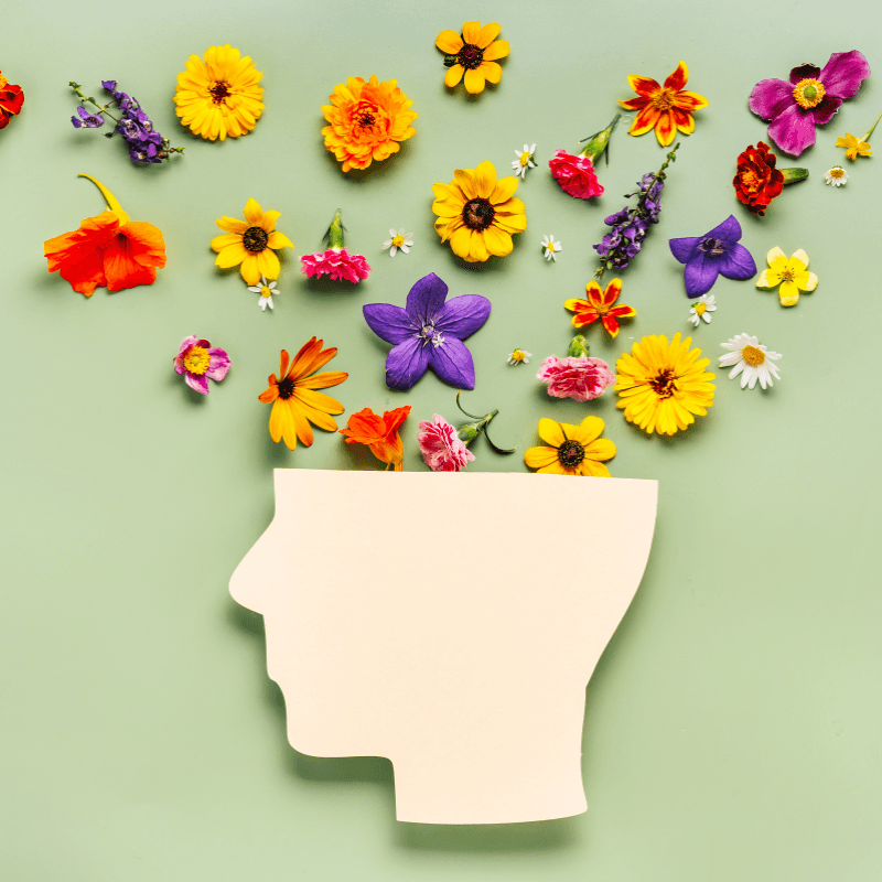 A head full of flowers and joy