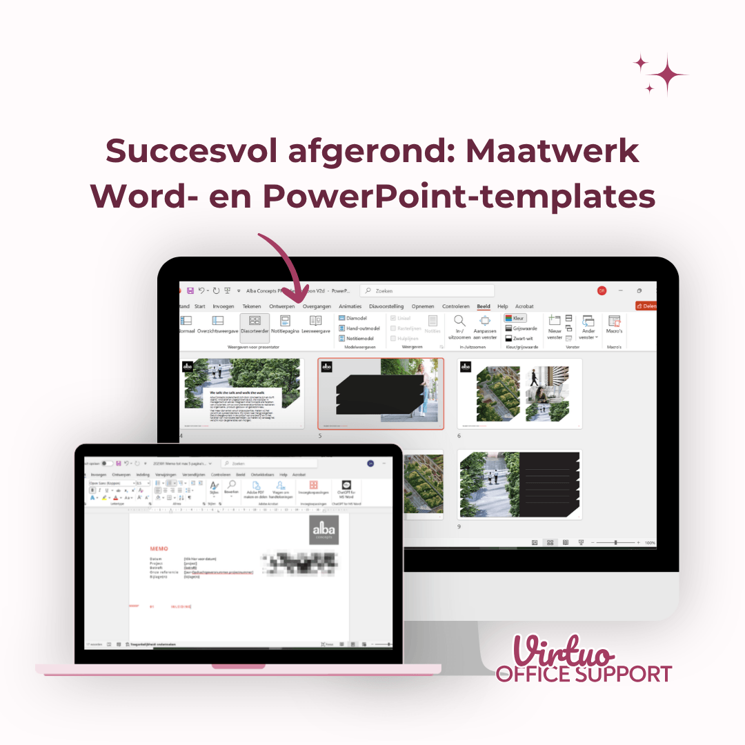 Word- en PowerPointtemplates voor Alba Concepts
