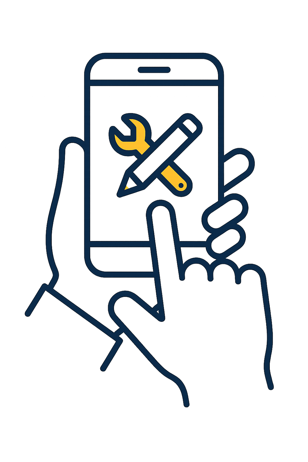 Smartphone mit Schraubenschlüssel – Visibee-Kurse machen Marketing selbst umsetzbar, ganz ohne Agentur