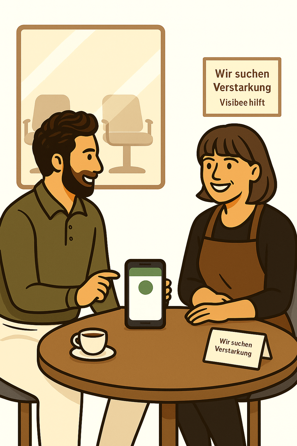 Visibee Gründer berät eine Unternehmerin beim Aufbau ihres Teams – Paket „Wachstumskit“ für mehr Mitarbeiter und Wachstum