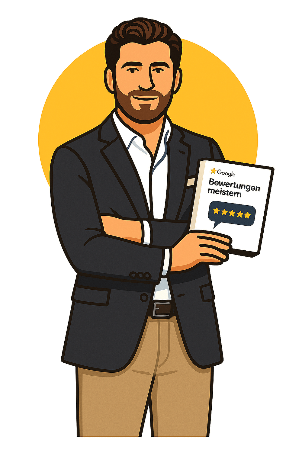 Gründer hält das Visibee eBook „Google Bewertungen meistern“ – Ratgeber für lokale Betriebe