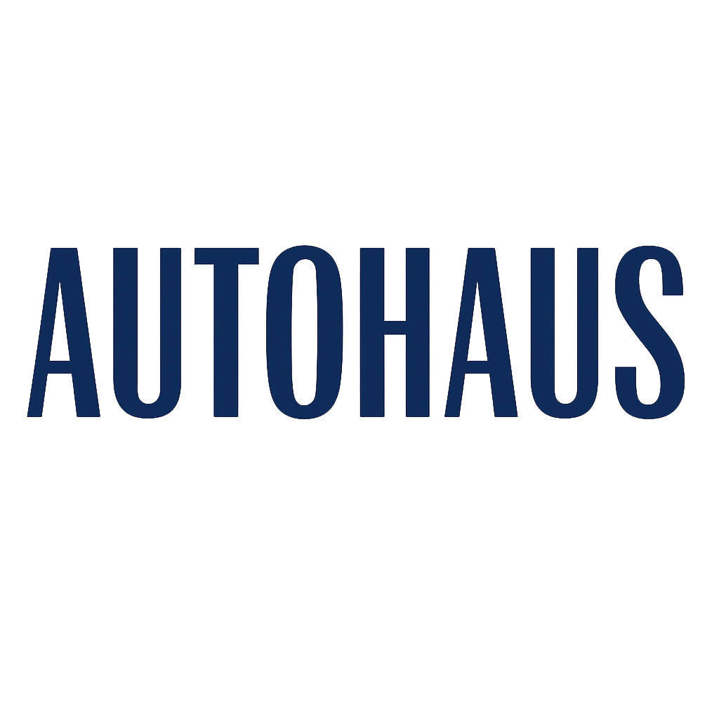 AUTOHAUS Logo in navyblauer Schrift – Fachmagazin für Automobilhandel und Branchen-News.