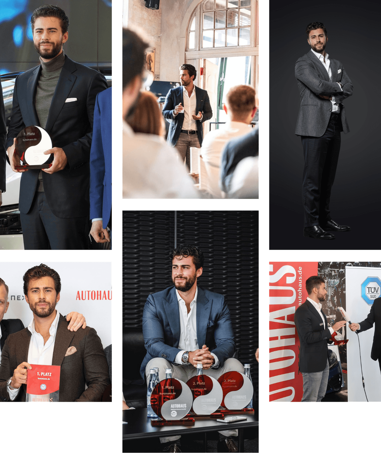 Der Visibee-Gründer steht lächelnd vor einem Laptop – Verweis auf die Story und Mission hinter Visibee