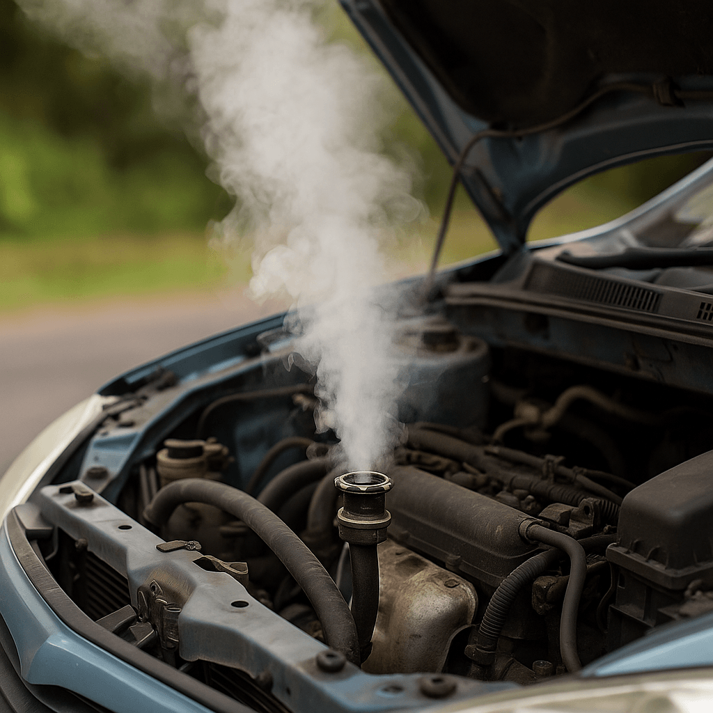 motor-sobrecalentado-humo-clima-calido