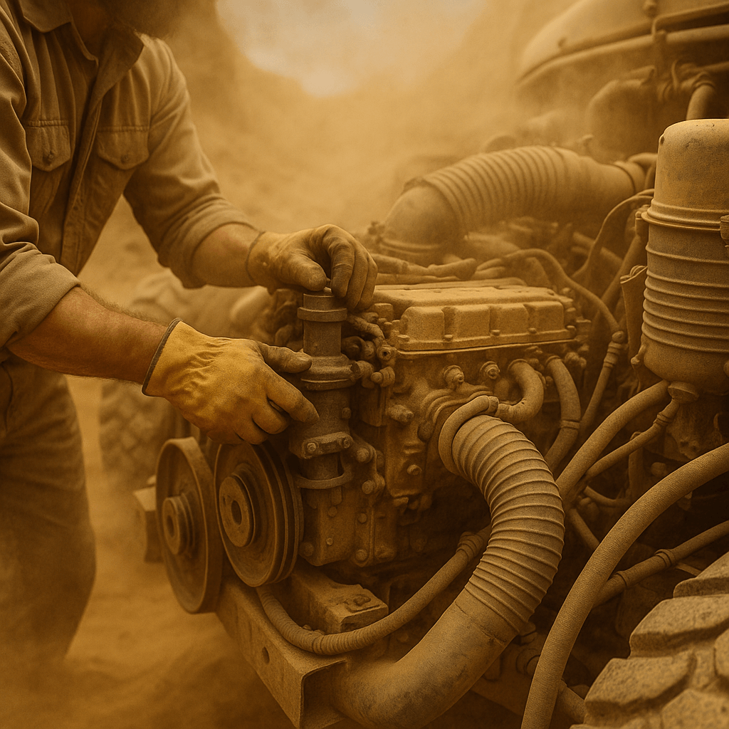 mantenimiento-motor-polvo-arena-industria-extractiva