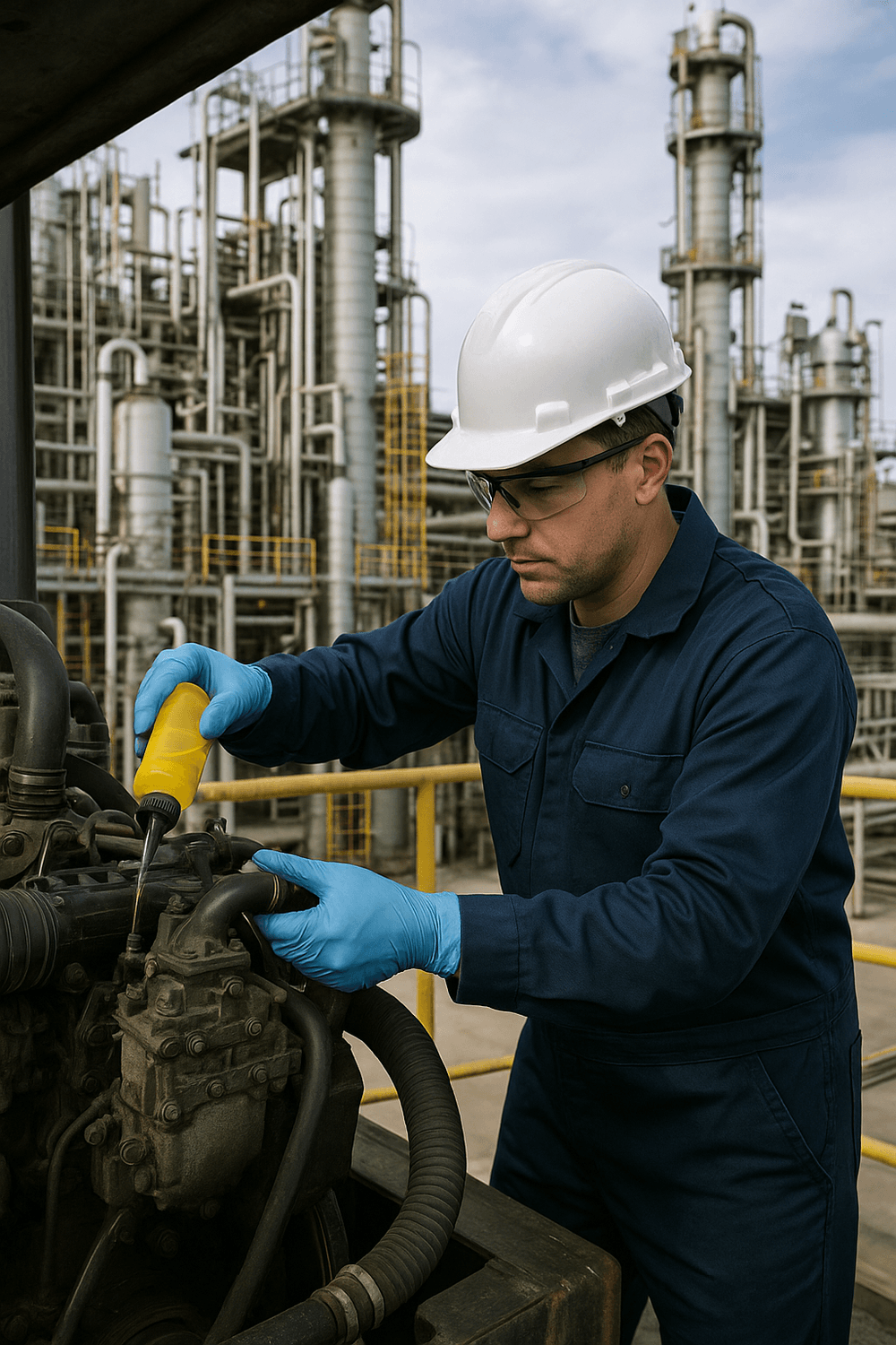 tecnico-aplicando-rislone-industrial-engine-cleaner