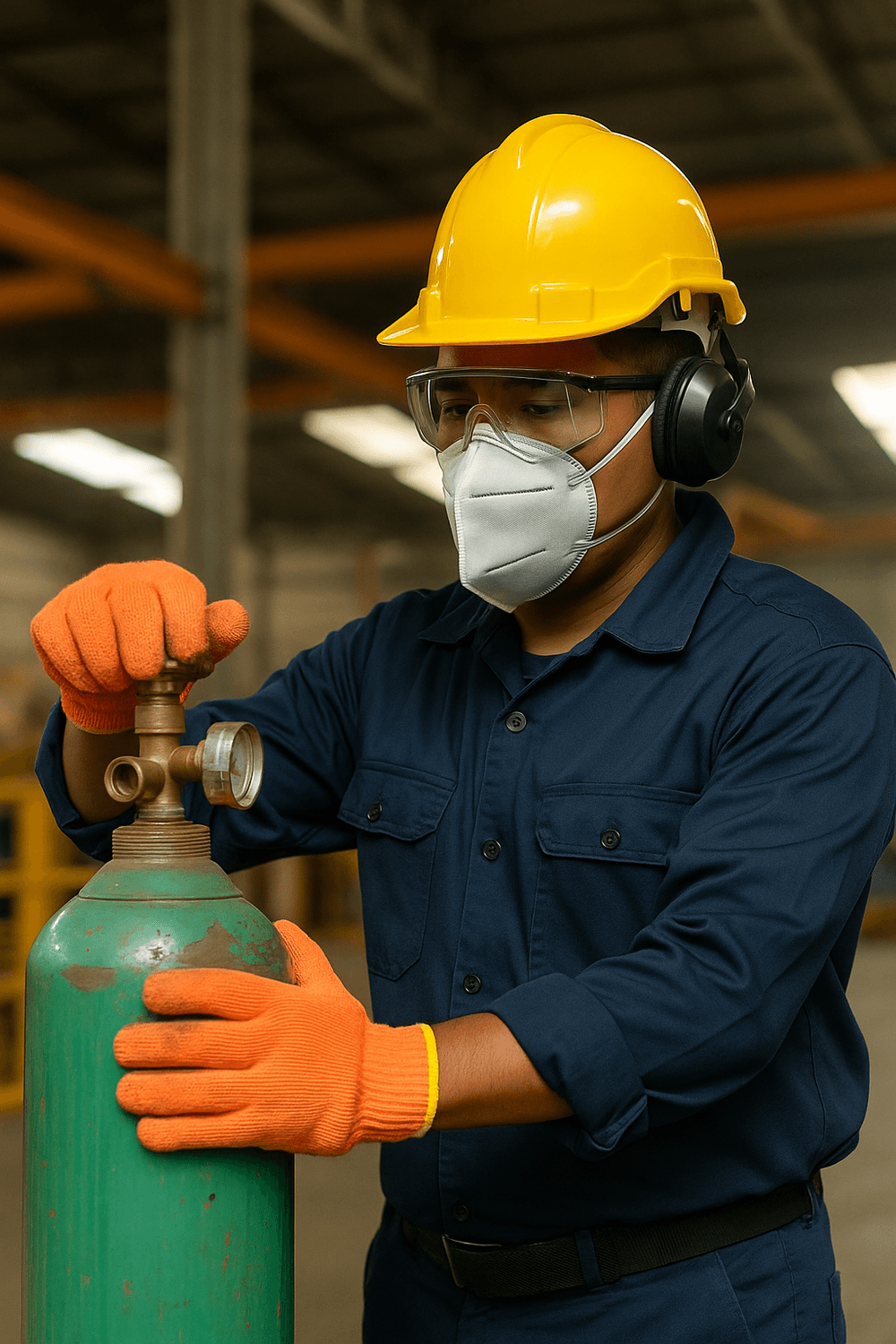 tecnico-industrial-ecuador-manejando-cilindro-gases-servitecdus