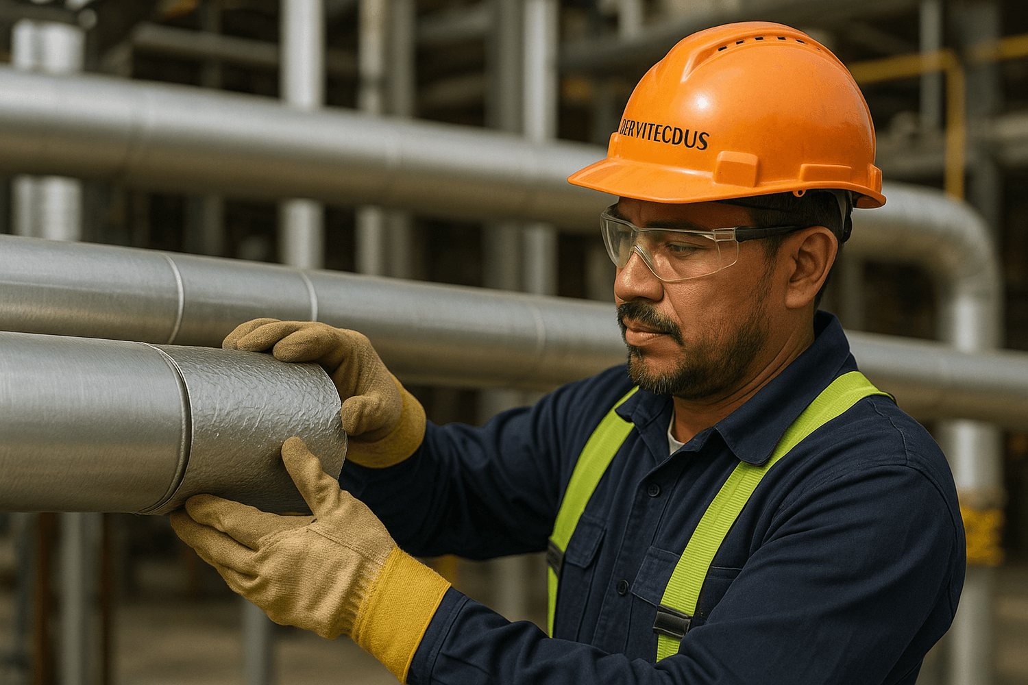 tecnico-industrial-ecuador-instalando-aislamiento-termico-servitecdus