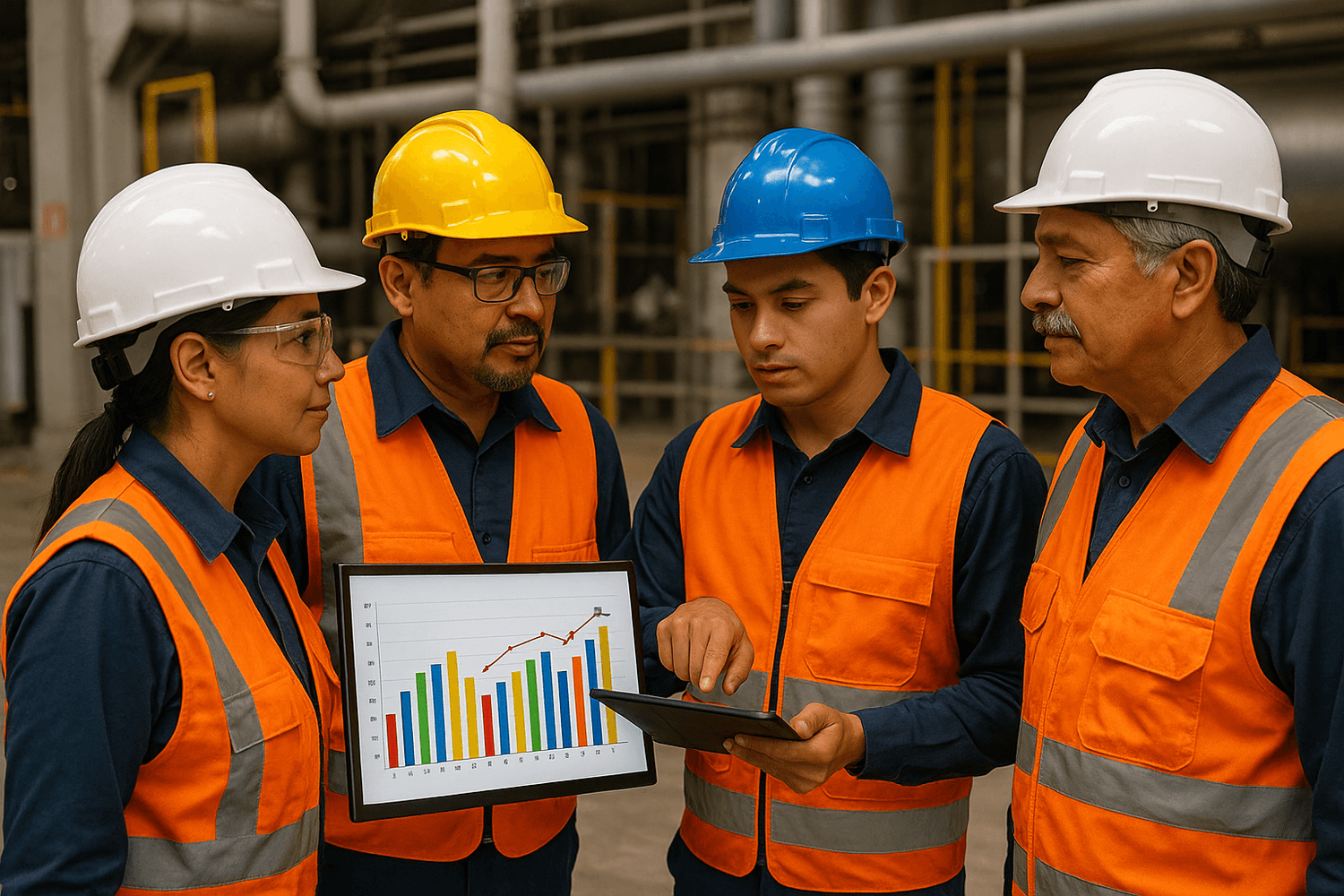 equipo-industrial-ecuador-revisando-graficas-produccion-servitecdus