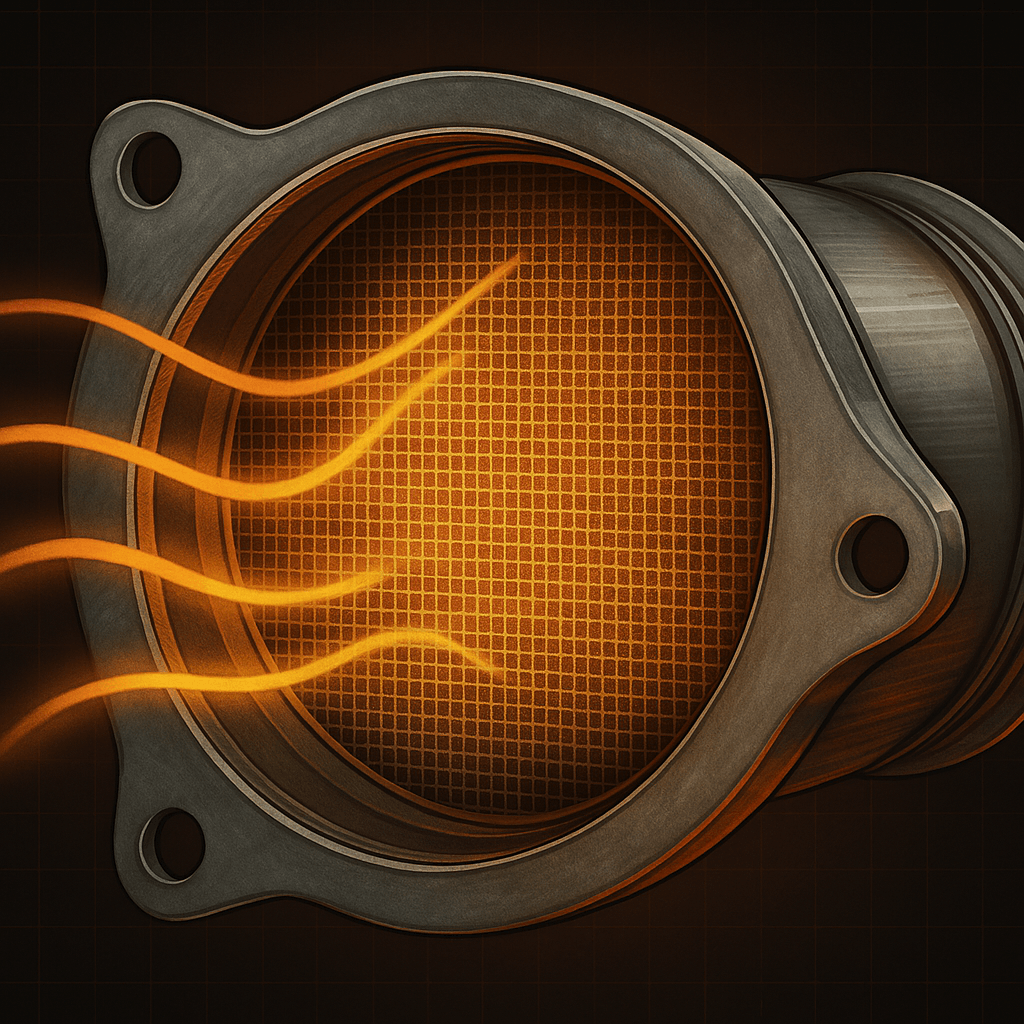 Catalizador con panal cerámico limpio