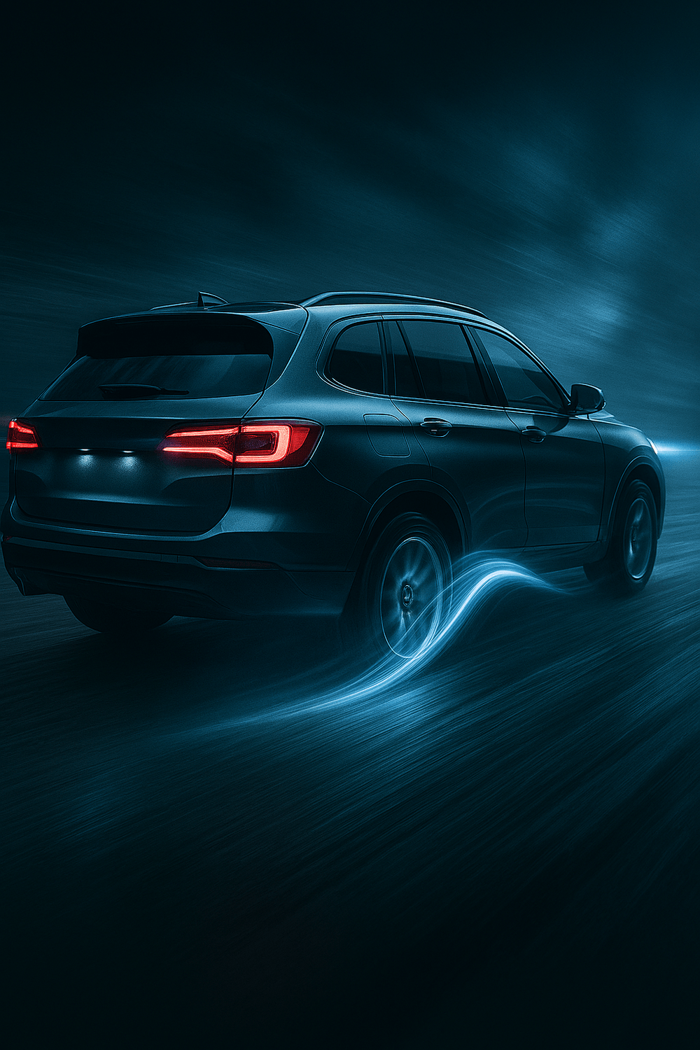 Vehículo diésel acelerando con fuerza