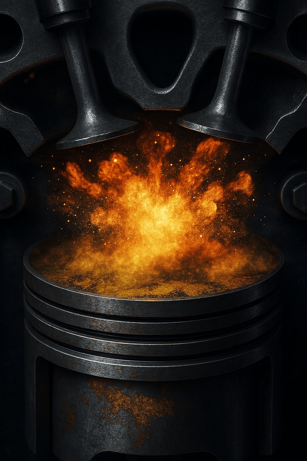 Combustión irregular causada por impurezas