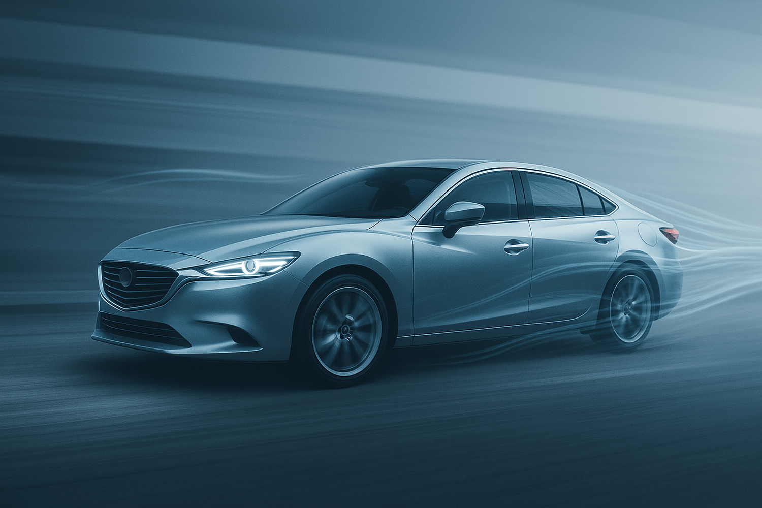 Vehículo acelerando de forma limpia