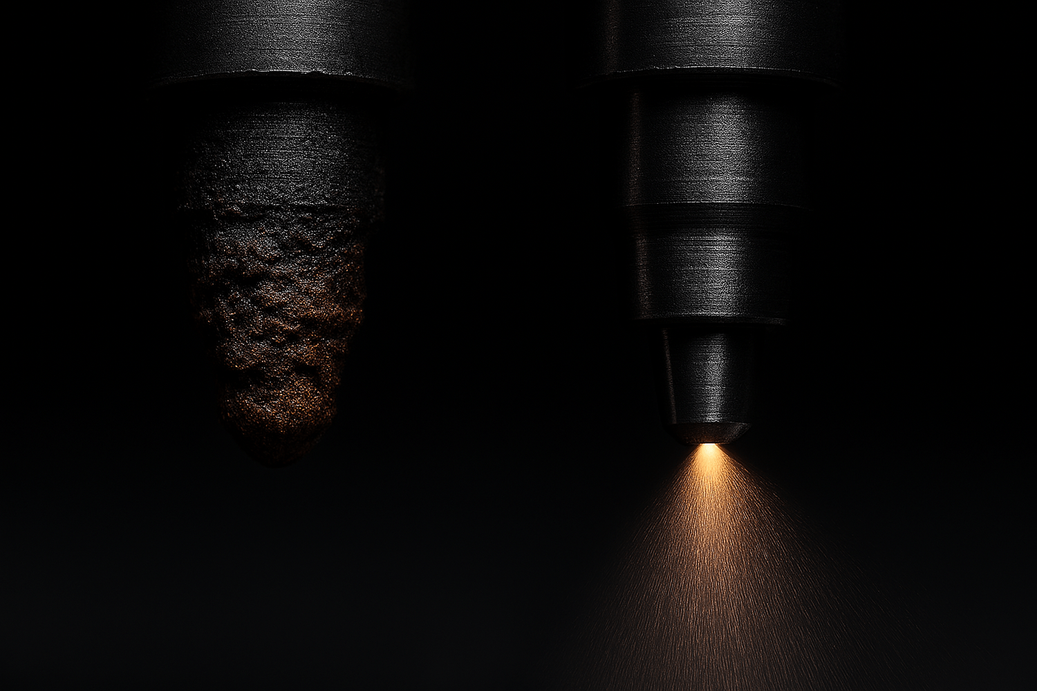 Residuos acumulados en punta del inyector (macro)