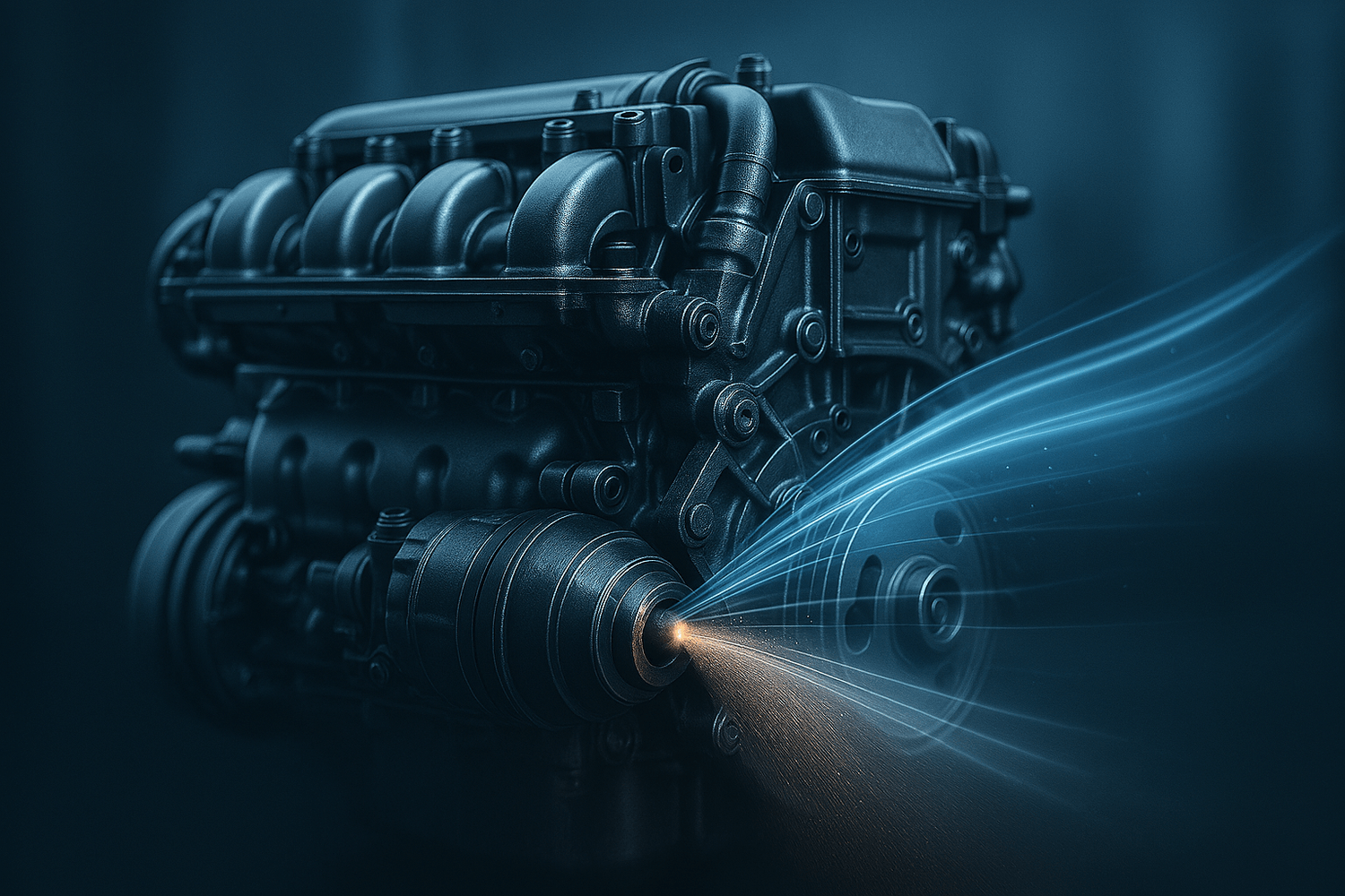 Combustible fluyendo limpio por la línea