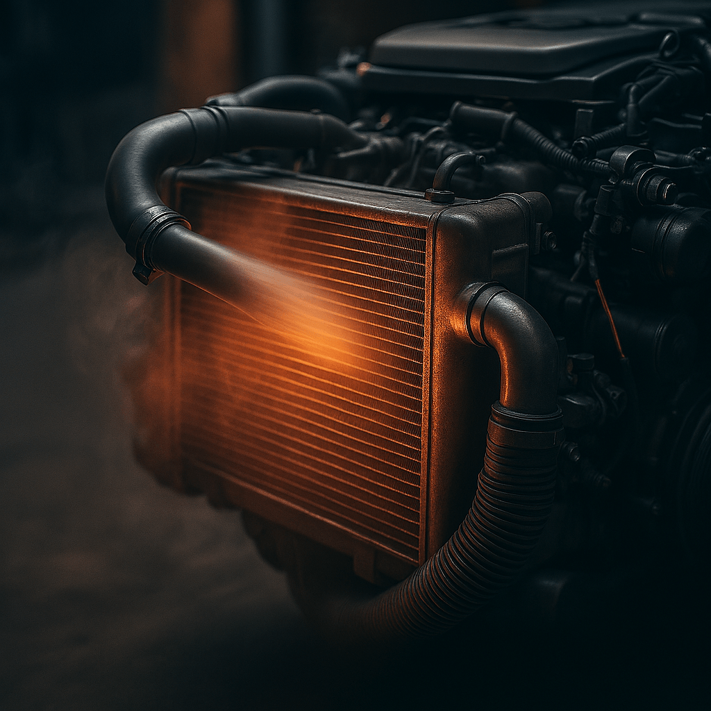 Motor mostrando señales de calor