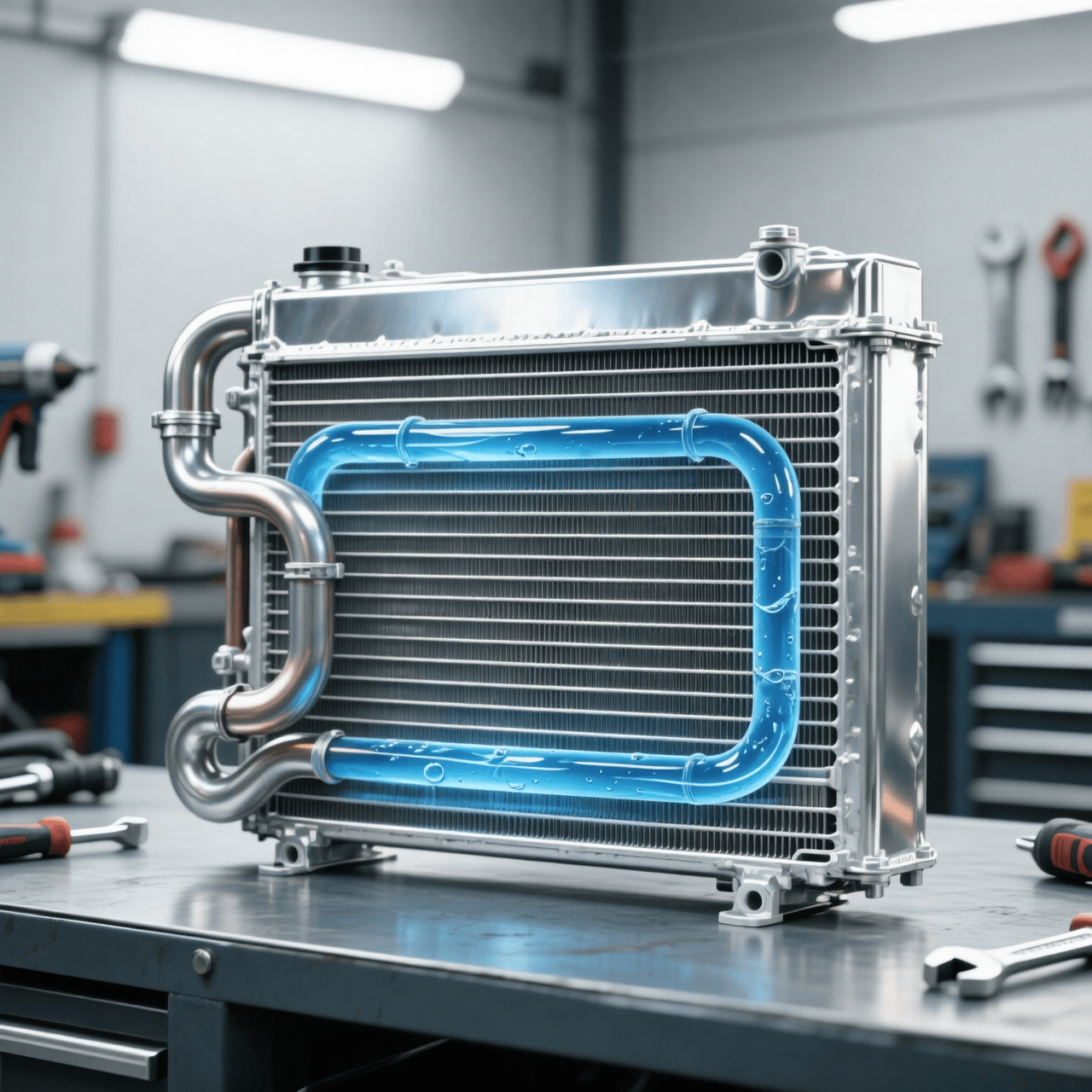 Radiador limpio y funcionando sin pérdidas